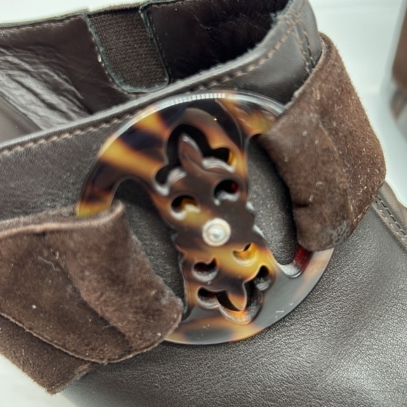 Brighton Rococo Made in Italy Dark Brown Leather Belted‎ Mules Slip On Heels 8.5 - Picture 9 of 10